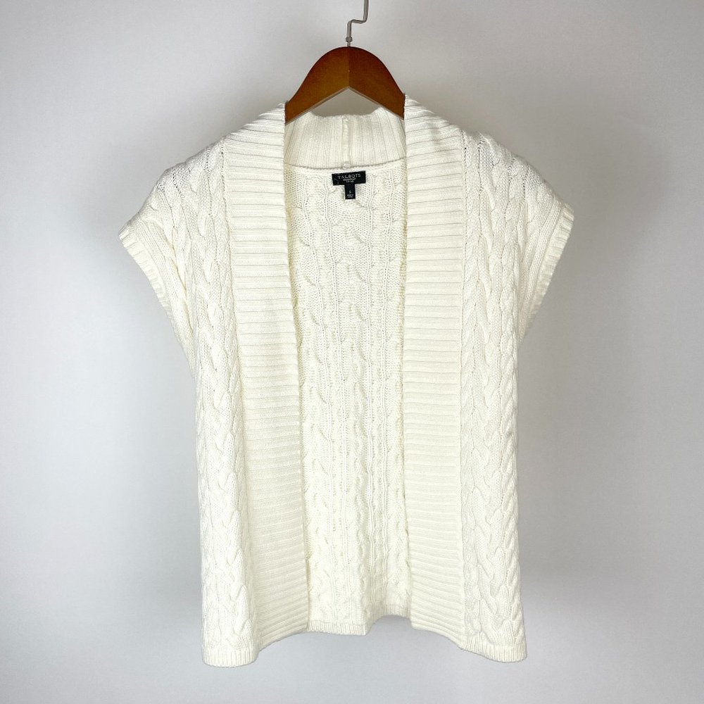 Talbots Short Sleeve Open Front Cardigan Tunic- small